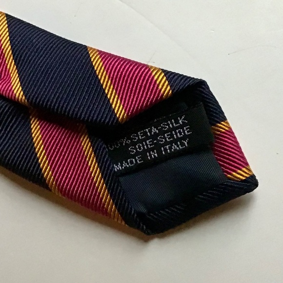 Canterbury of New Zealand black & red 2.5" silk tie Made in Italy 🇮🇹new - Picture 3 of 6